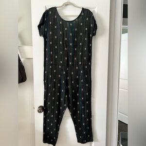 Ace & Jig 100% cotton gauze double faced jumpsuit size M navy black